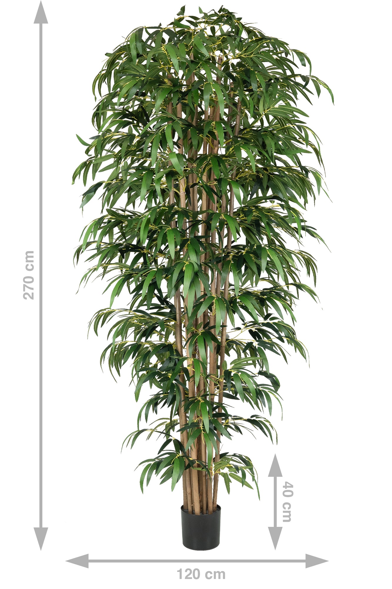 Bambus artificial H270cm cu 12 tulpini si 2976 frunze