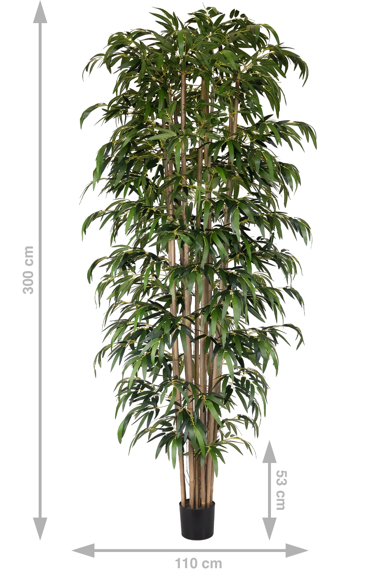 Bambus artificial H300cm cu 12 tulpini si 3168 frunze