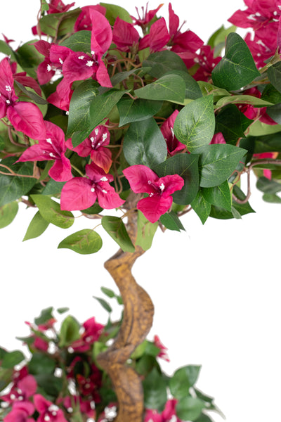 Bonsai artificial H140cm Bougainvillea cu 72 flori roz si 195 frunze