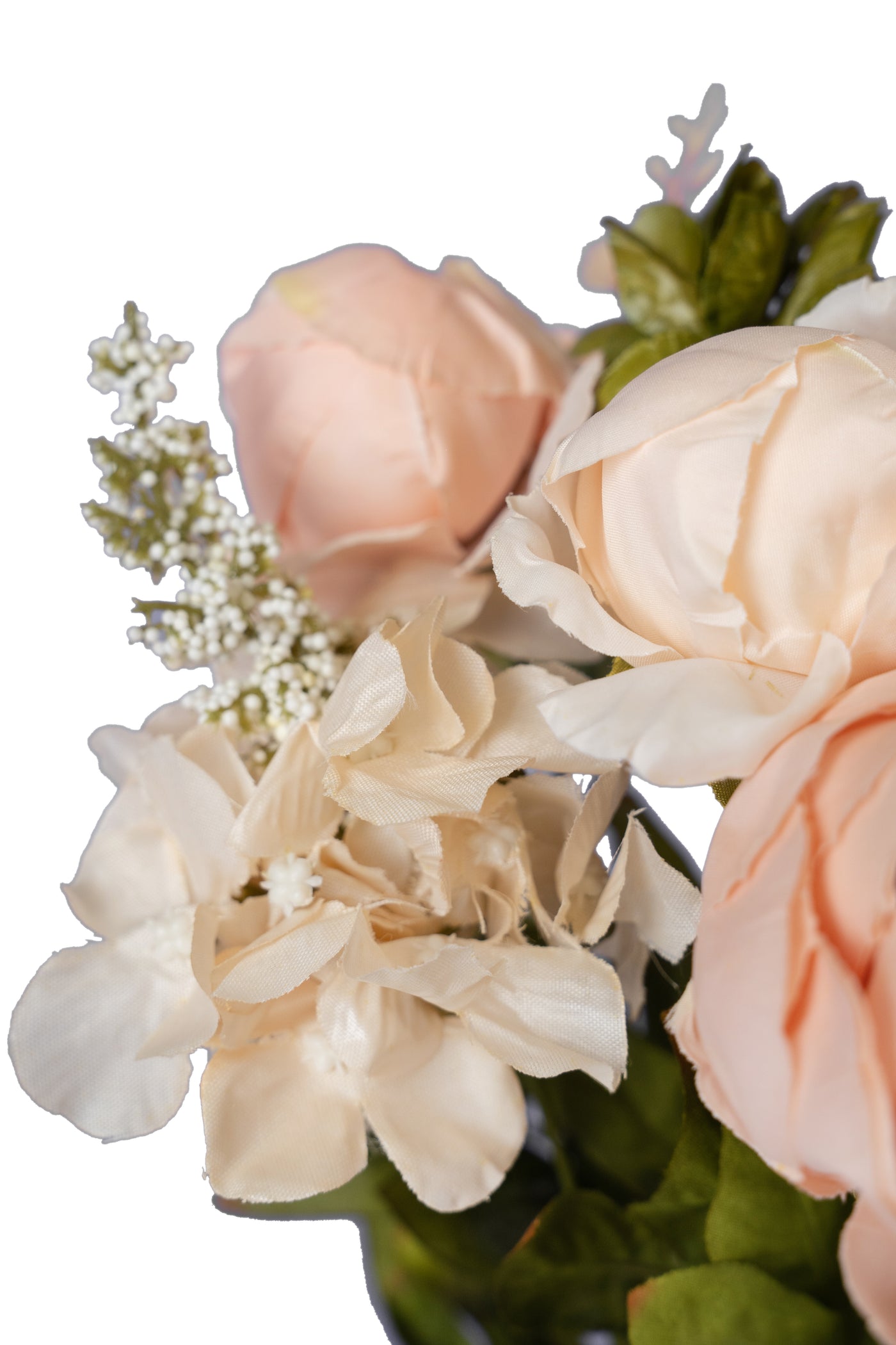 Buchet de bujori artificiali albi si roz deschis D30xH48cm. cu 10 flori