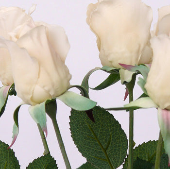 Buchet cu Trandafiri artificiali albi Gina D4x4xH38 cm