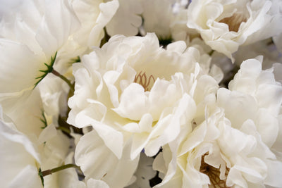 Bujor artificial D25xH67 cm cu 3 flori. alb