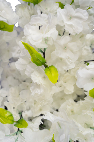 Crenguta artificiala de cires 4 ramuri cu flori H100 cm. alb