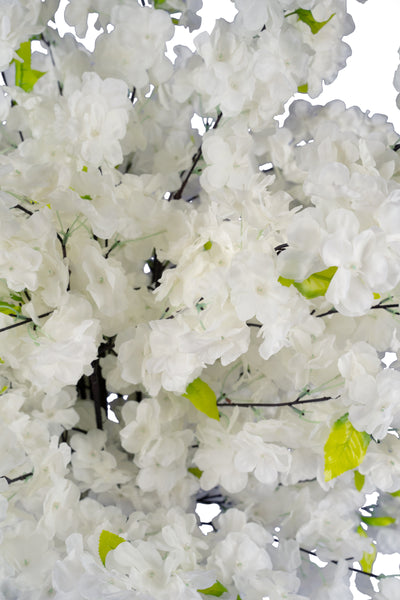 Crenguta artificiala de cires 4 ramuri cu flori H100 cm. alb
