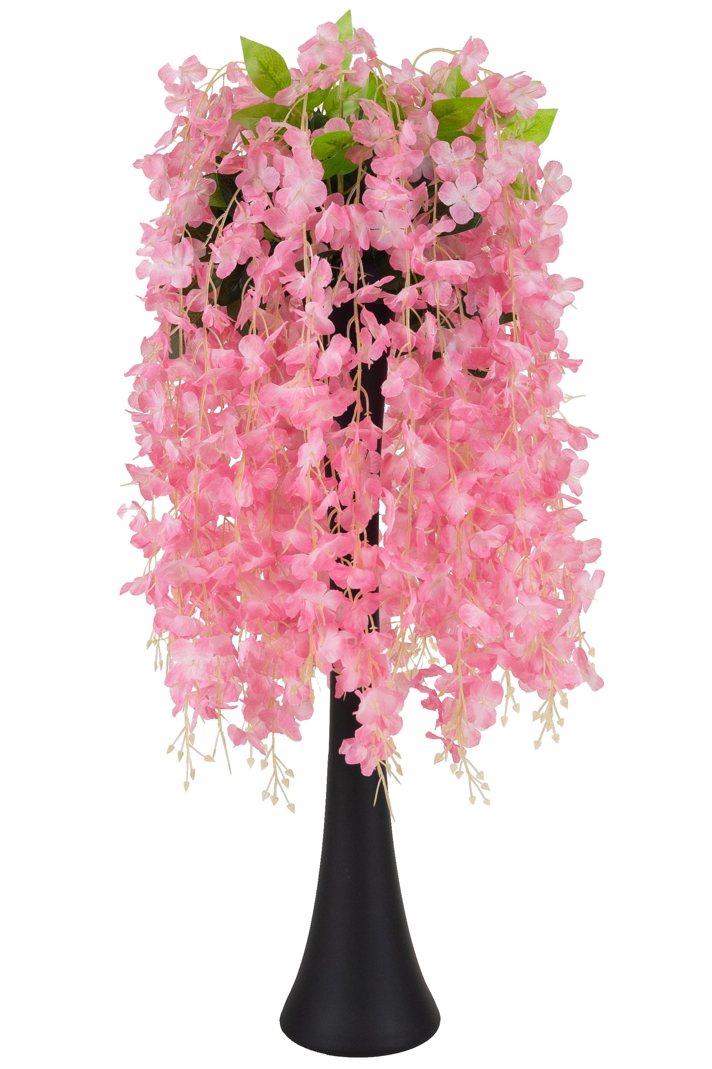 Wisteria artificiala cu flori roz pe 3 ramuri H100 cm