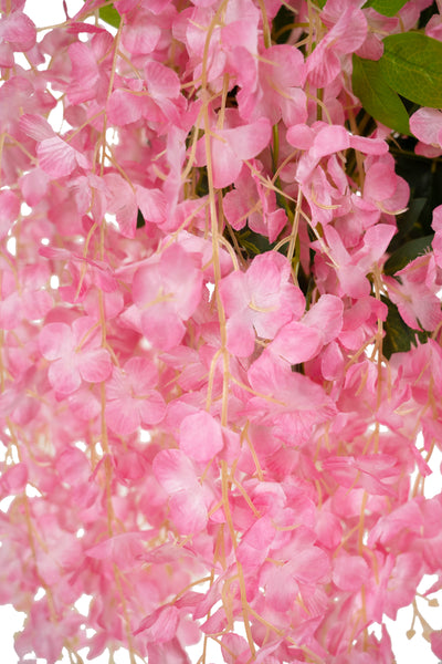 Wisteria artificiala cu flori roz pe 3 ramuri H100 cm
