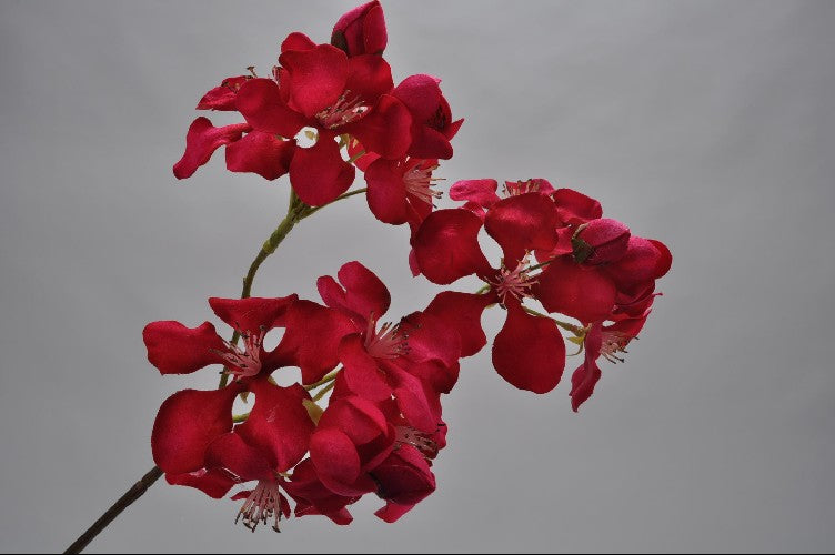 Crenguta cu flori artificiale rosii H41 cm DE