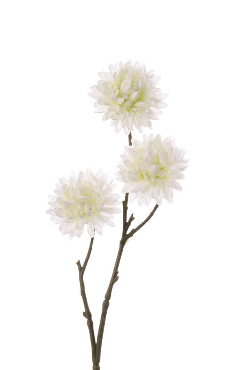 Crizantema artificiala alba Little Joy 38 cm