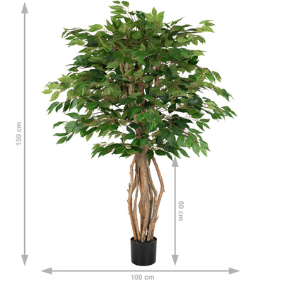 Copac artificial H150cm Ficus linea cu 1332 frunze