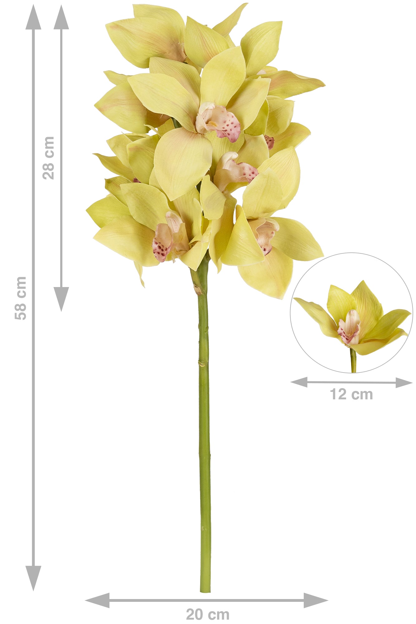 Orhidee artificiala verde H58 cm DE