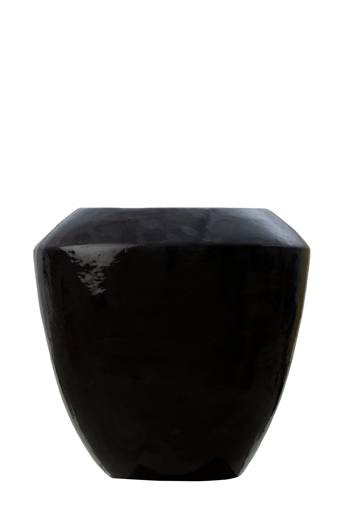 Ghiveci flori D50xH50 cm ceramic Coppa, negru lucios