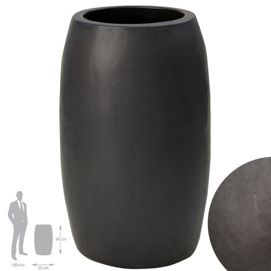 Ghiveci ceramic Duo 55x90cm antracit semilucios