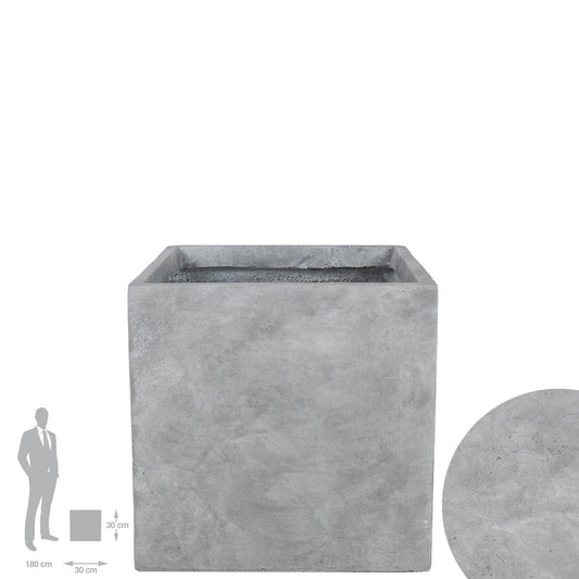 Ghiveci plante 30x30x30 cm. gri ciment