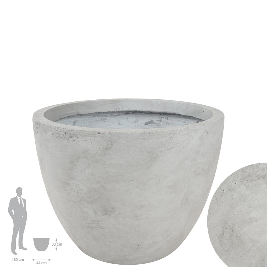 Ghiveci plante D44xH33 cm. gri ciment