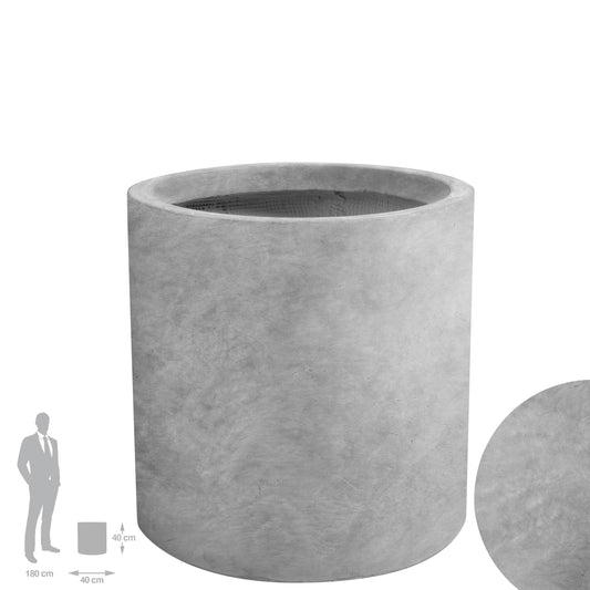 Ghiveci plante H40xD40 cm. gri ciment