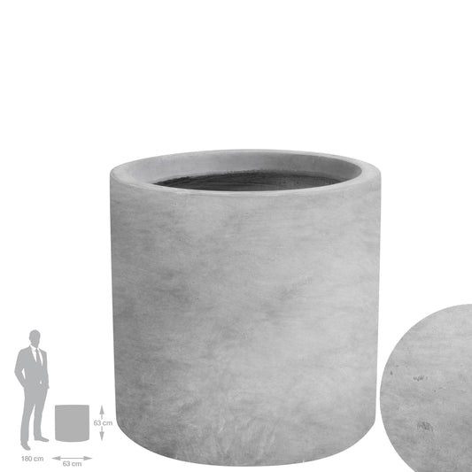 Ghiveci plante H63xD63 cm. gri ciment