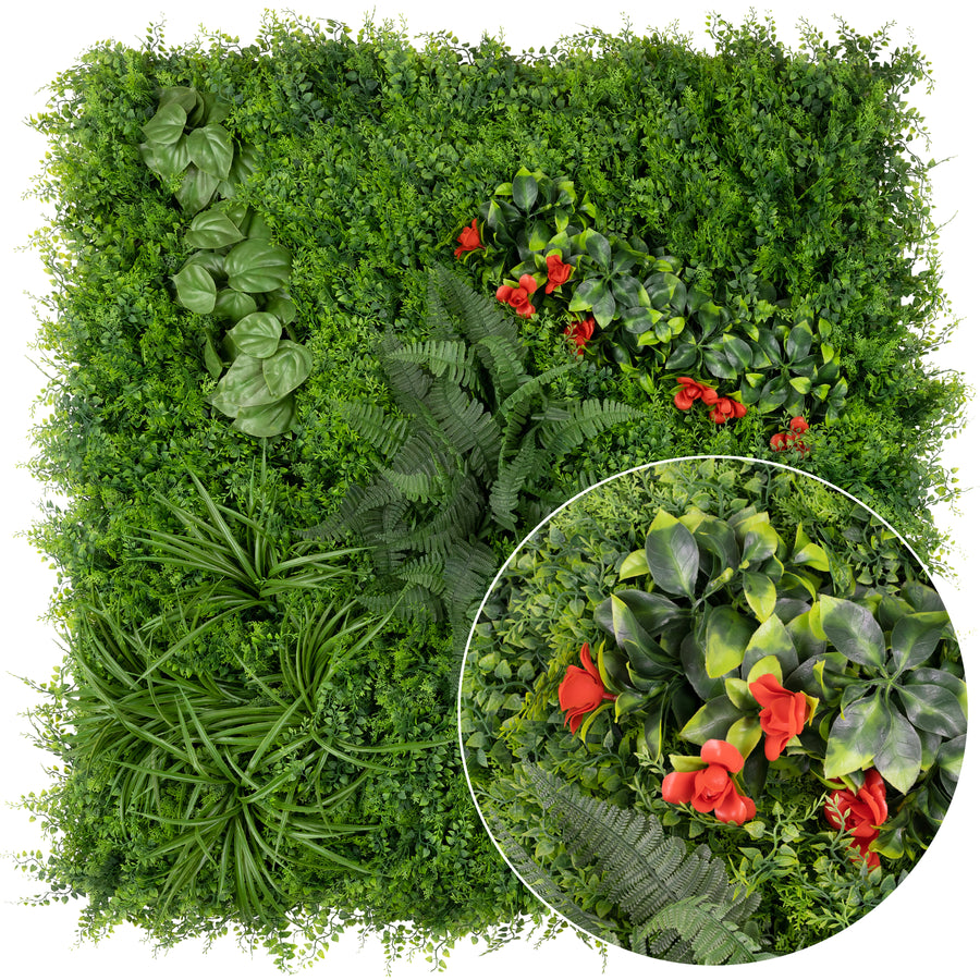 Gradina verticala din plante artificiale 1mp model design V46 pentru interior sau exterior