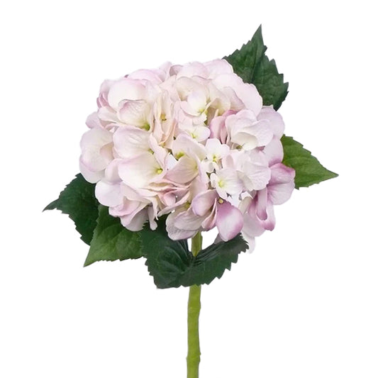 Hortensie artificiala alb cu roz D15xH48 cm