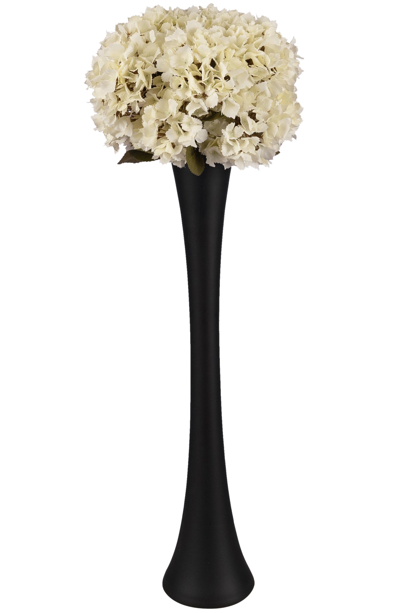 Hortensie artificiala cu 3 flori albe H69 cm