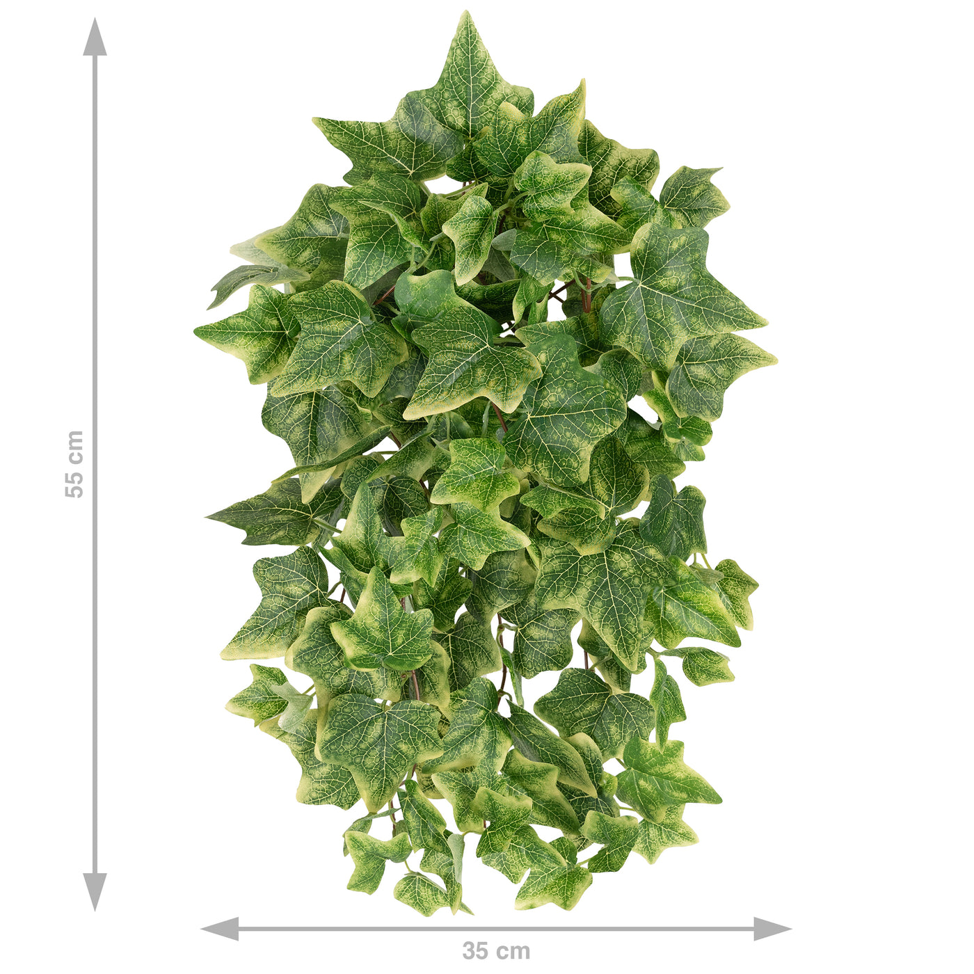 Iedera artificiala H50cm cu 128 frunze verde cu crem