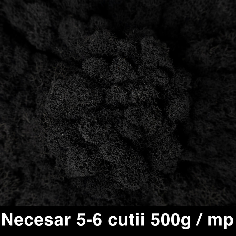 Licheni curatati si fara radacina conservati 500g NET. calitate ULTRA PREMIUM. negru RR22