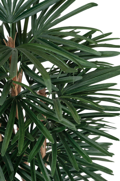 Palm artificial H130cm Rhapis excelsa cu 50 frunze cu protectie UV