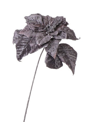 Poinsettia artificiala neagra H70 cm