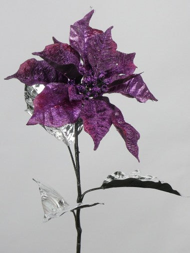 Poinsettia artificiala D20xH70 cm mov