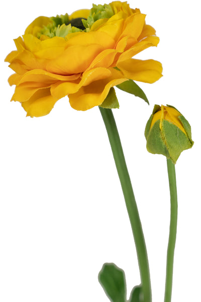 Ranunculus artificial galben D6xH43 cm HO