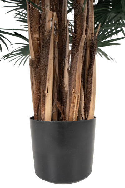Palm artificial H120cm Rhapis excelsa cu 56 frunze cu protectie UV