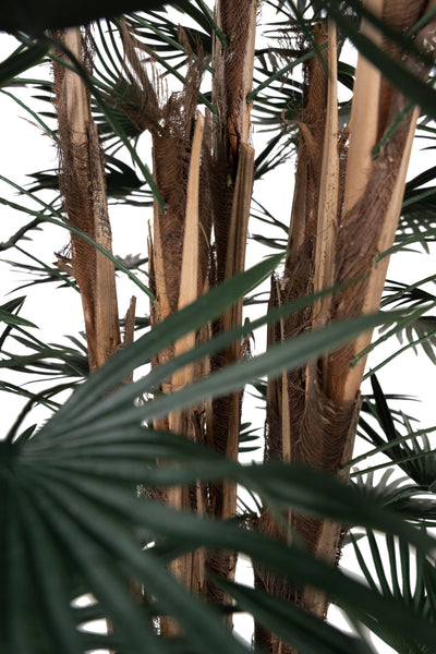 Palm artificial H120cm Rhapis excelsa cu 56 frunze cu protectie UV