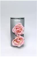Capete de flori de Trandafiri artificiali roz D5 cm HO