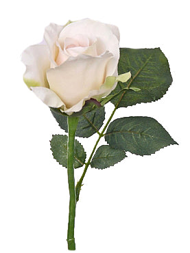 Trandafir artificial alb Alice de luxe H30 cm