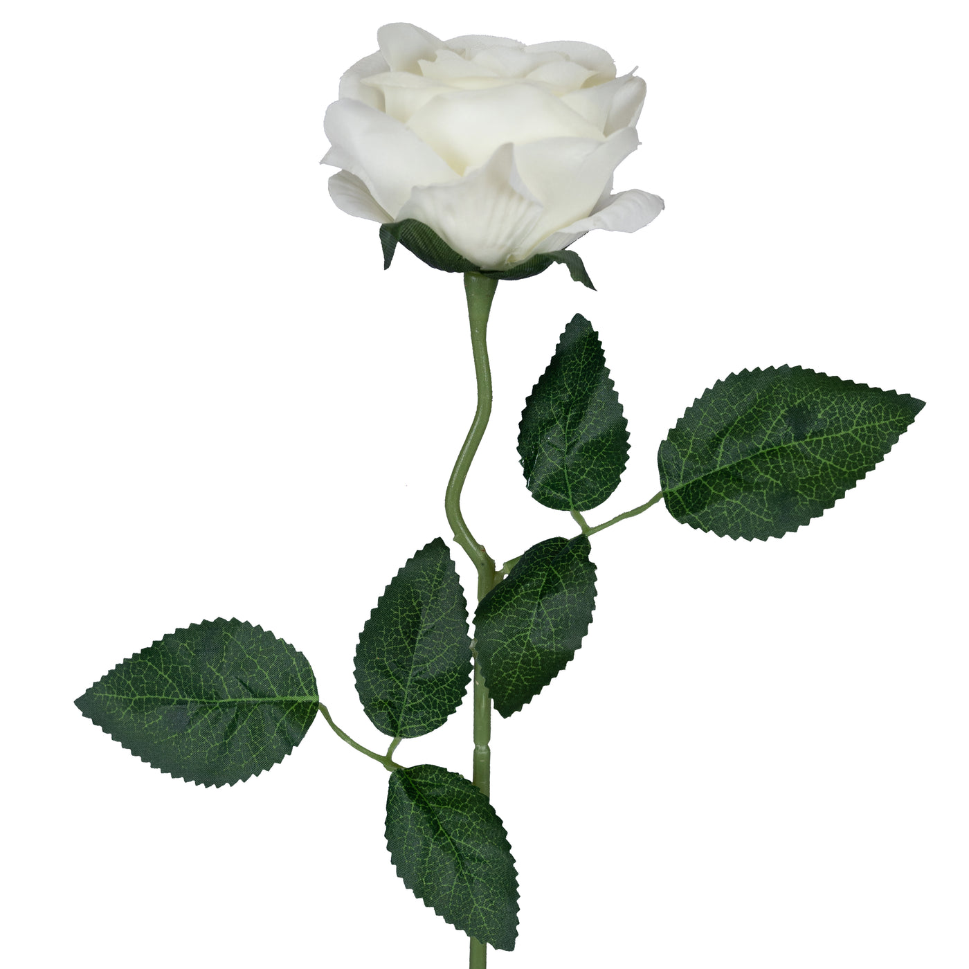 Trandafir artificial alb D20xH50 cm