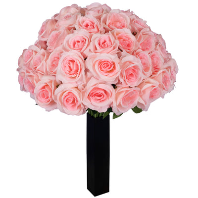 Trandafir artificial roz deschis D20xH50 cm