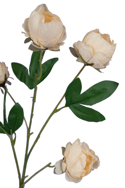 Trandafir tros artificial cu 6 flori roz deschis D25xH75 cm