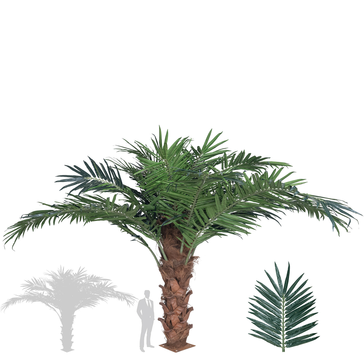 Palm artificial H300cm Phoenix exotic. coroana D420cm cu protectie UV