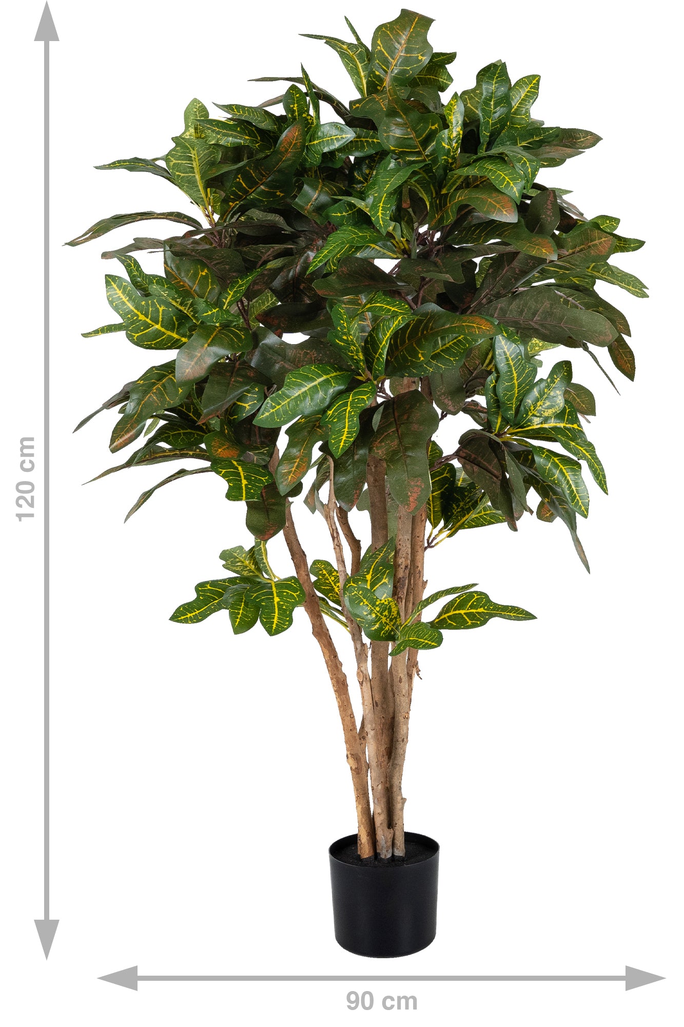 Copac artificial H120cm Croton petra cu 297 frunze