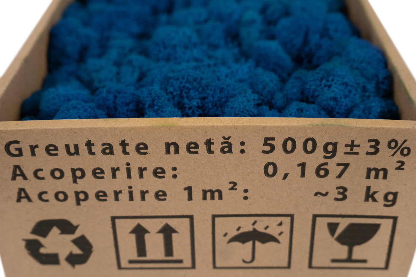 Licheni curatati si fara radacina conservati 500g NET, calitate ULTRA PREMIUM, albastru clasic inchis RR15D