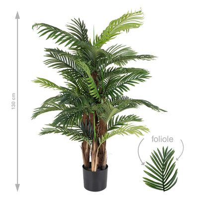 Palm artificial H130cm Areca cu 36 frunze (circa 1263 foliole)