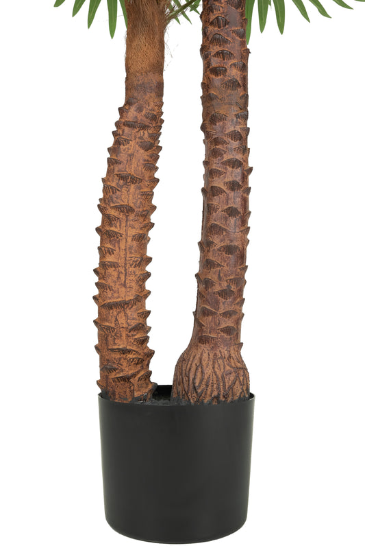 Palmier artificial H180cm Chamaerops humilis cu 2 tulpini si 28 frunze