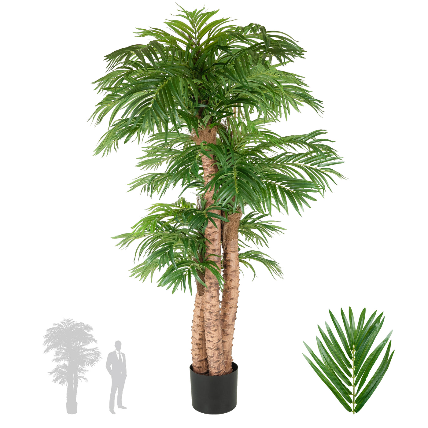 Palm artificial H200cm Phoenix roebelenii cu 42 frunze