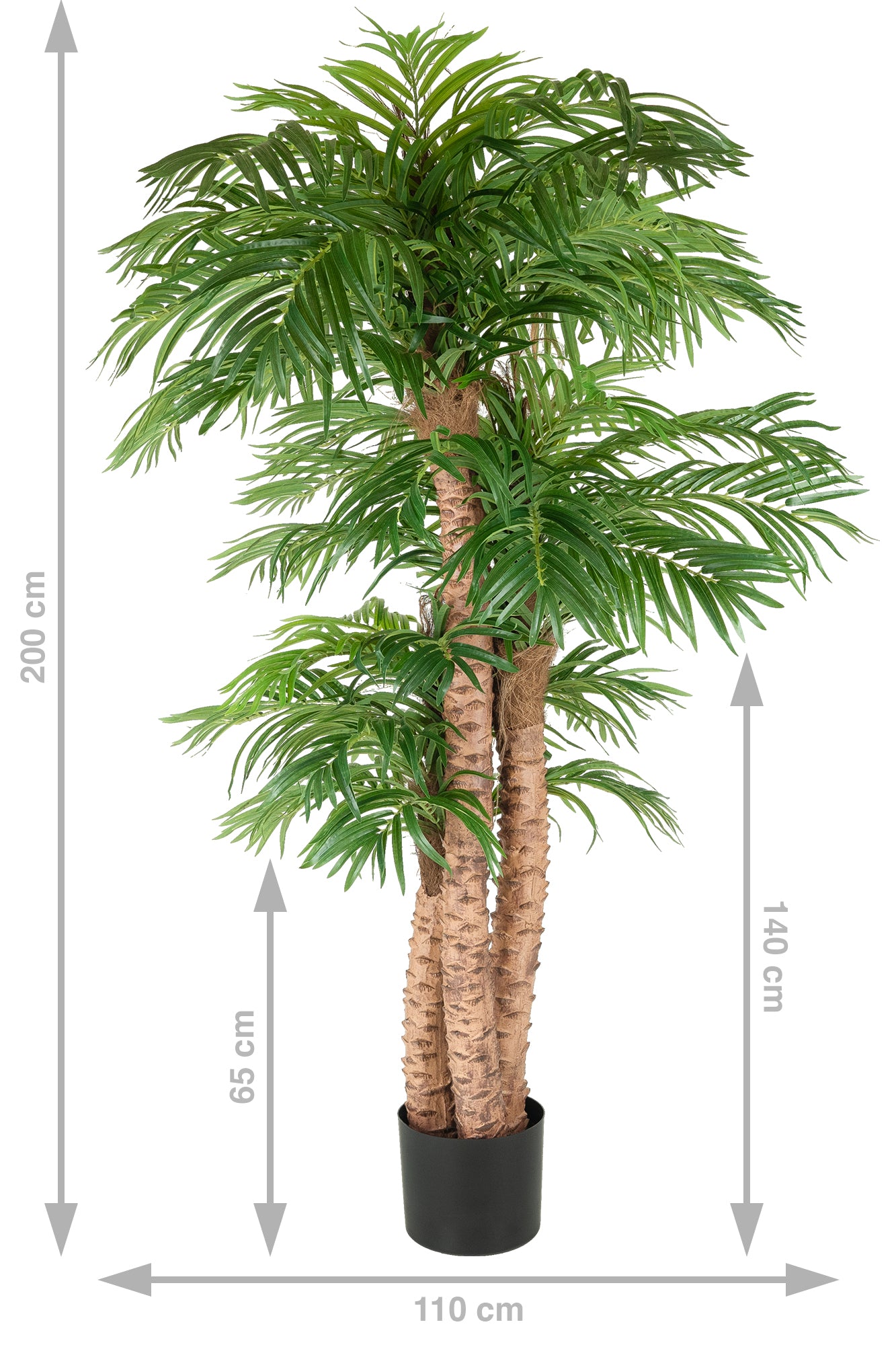 Palm artificial H200cm Phoenix roebelenii cu 42 frunze