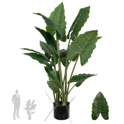 Alocasia artificiala H110cm calidora cu 14 frunze