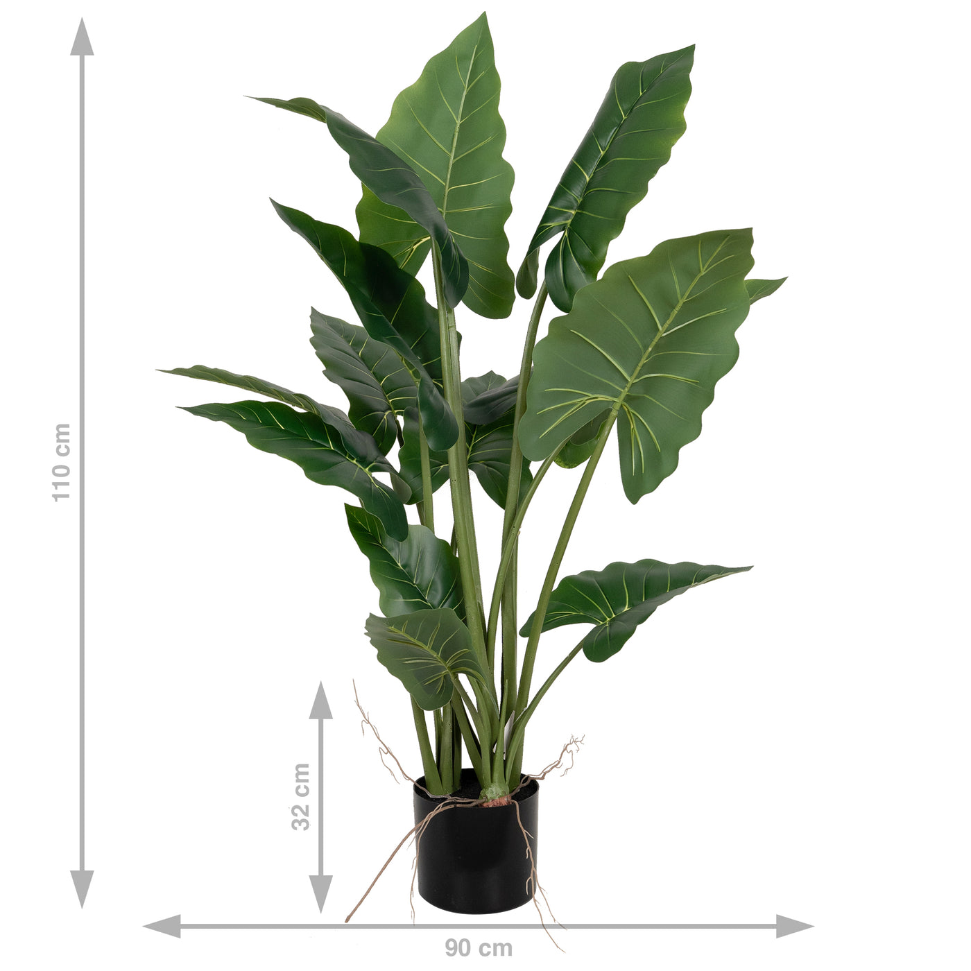 Alocasia artificiala H110cm calidora cu 14 frunze