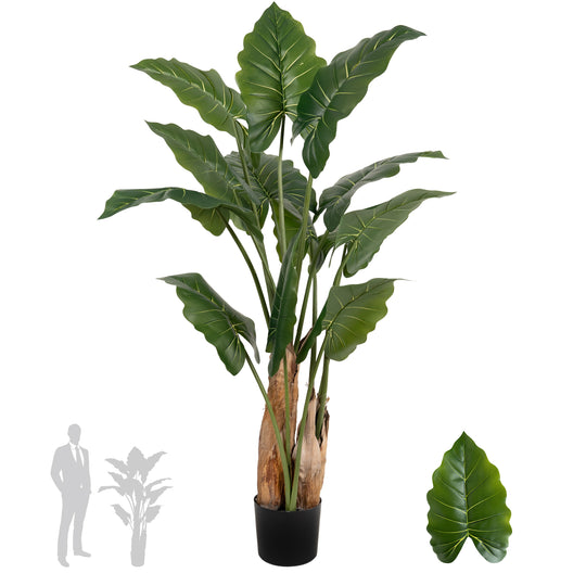 Alocasia artificiala H140cm calidora cu 13 frunze