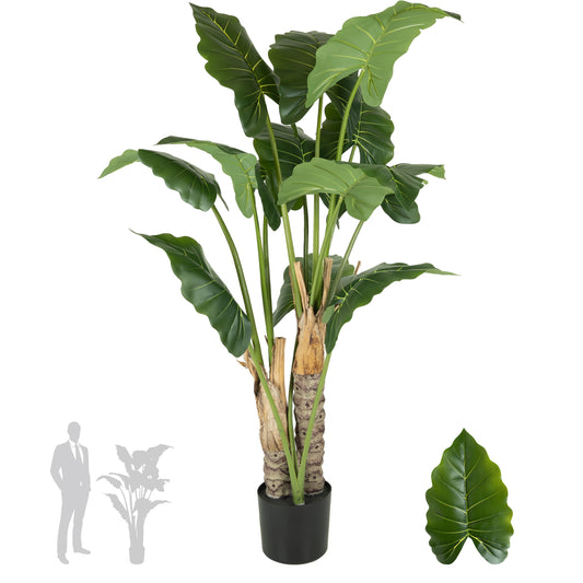 Alocasia artificiala H140cm calidora cu 13 frunze