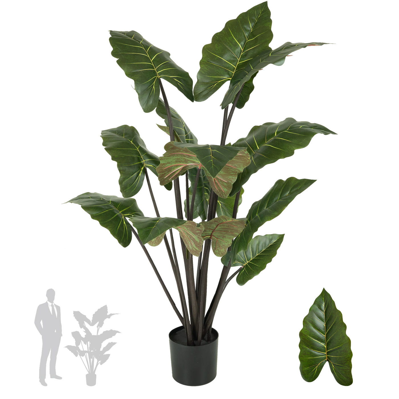 Alocasia artificiala H150cm calidora cu 14 frunze