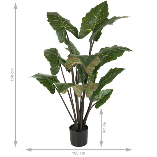 Alocasia artificiala H150cm calidora cu 14 frunze