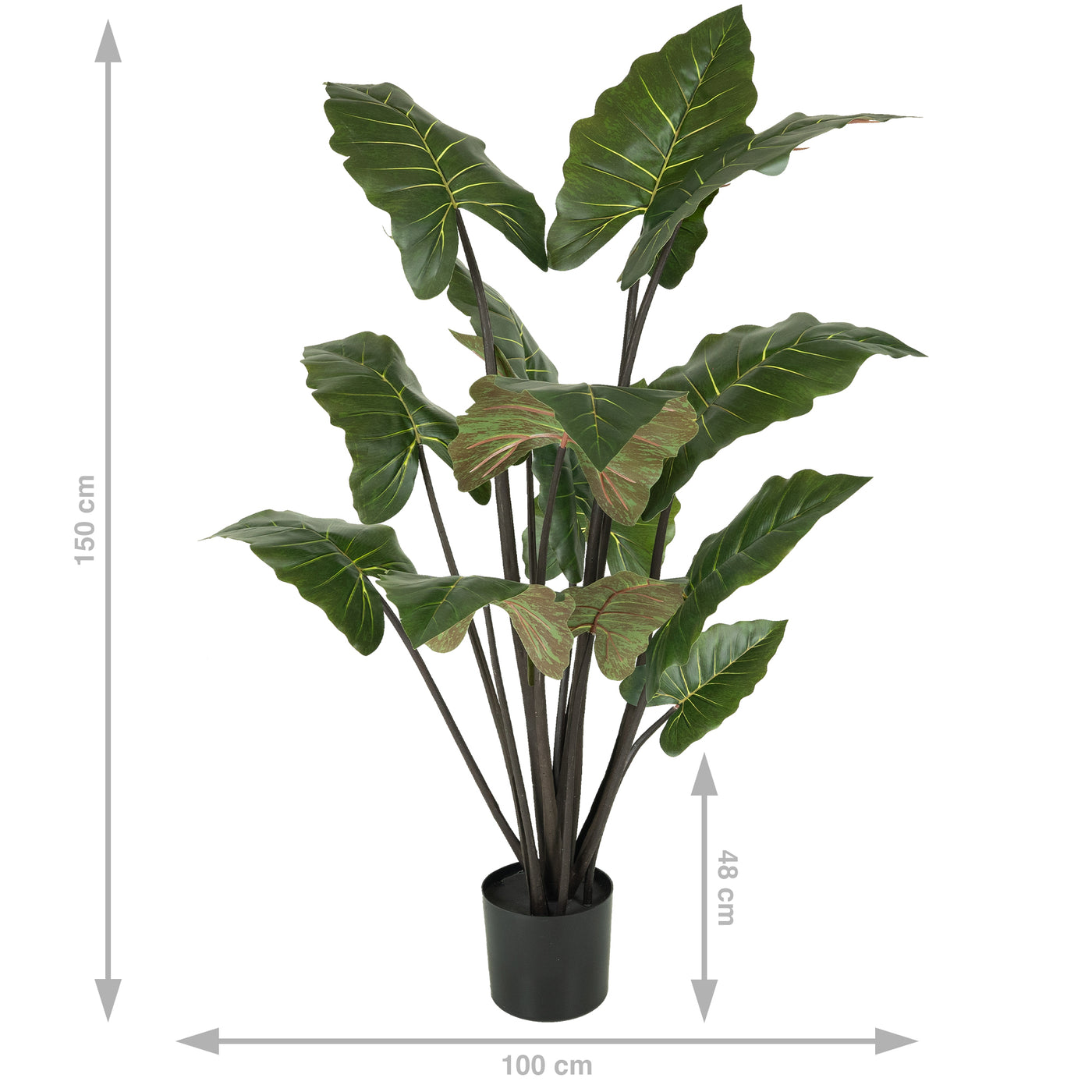 Alocasia artificiala H150cm calidora cu 14 frunze